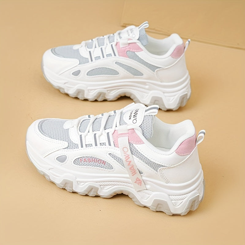 Women's Chunky Dad Shoes Lace-up Breathable Sneakers