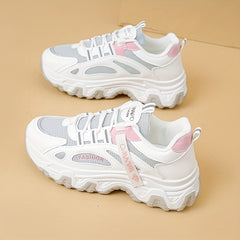 Women's Chunky Dad Shoes Lace-up Breathable Sneakers