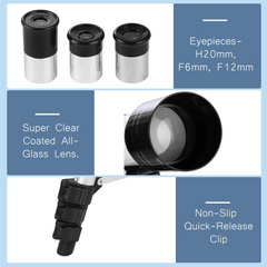 70mm High Power Telescope with Tripod Stand - Ideal for Stargazing Moon V