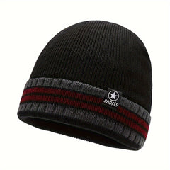 Men's Coldproof Windproof Fleece Knitted Beanie Hat