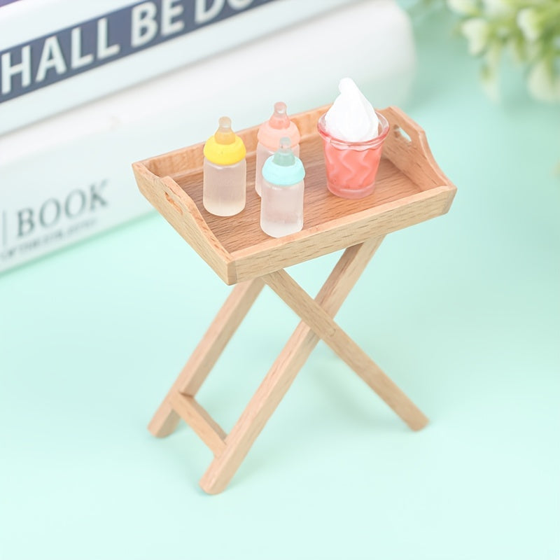 Mini Dollhouse Plate Holder for Shelf Decoration