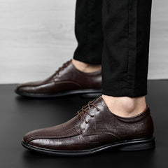 Men's Plaid Oxford Dress Shoes Non Slip Loafers