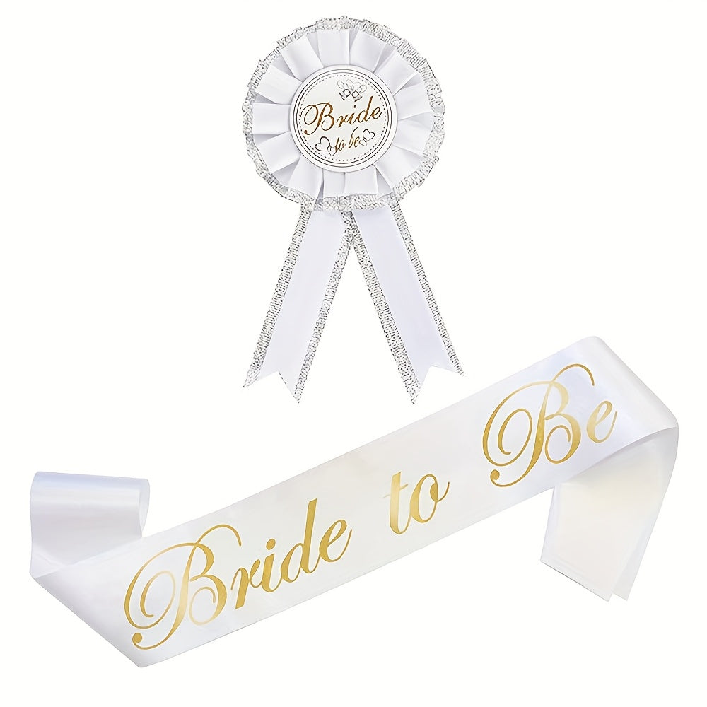 Bride To Be Wedding Set 4pcs Golden Lettering Perfect for Bridal Showers
