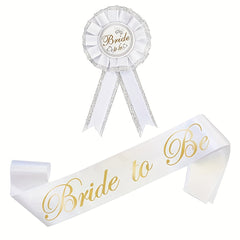 Bride To Be Wedding Set 4pcs Golden Lettering Perfect for Bridal Showers