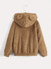 Boy's Teddy Fleece Hoodie Thermal Long Sleeve Top Hooded Pullover