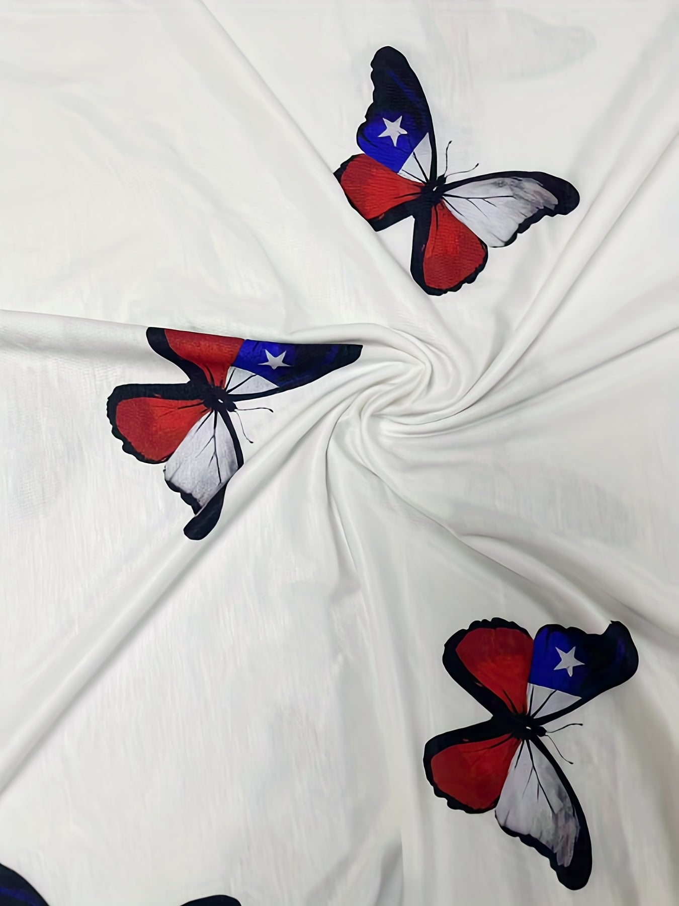 Plus Size Flag Butterfly One Shoulder Maxi Dress