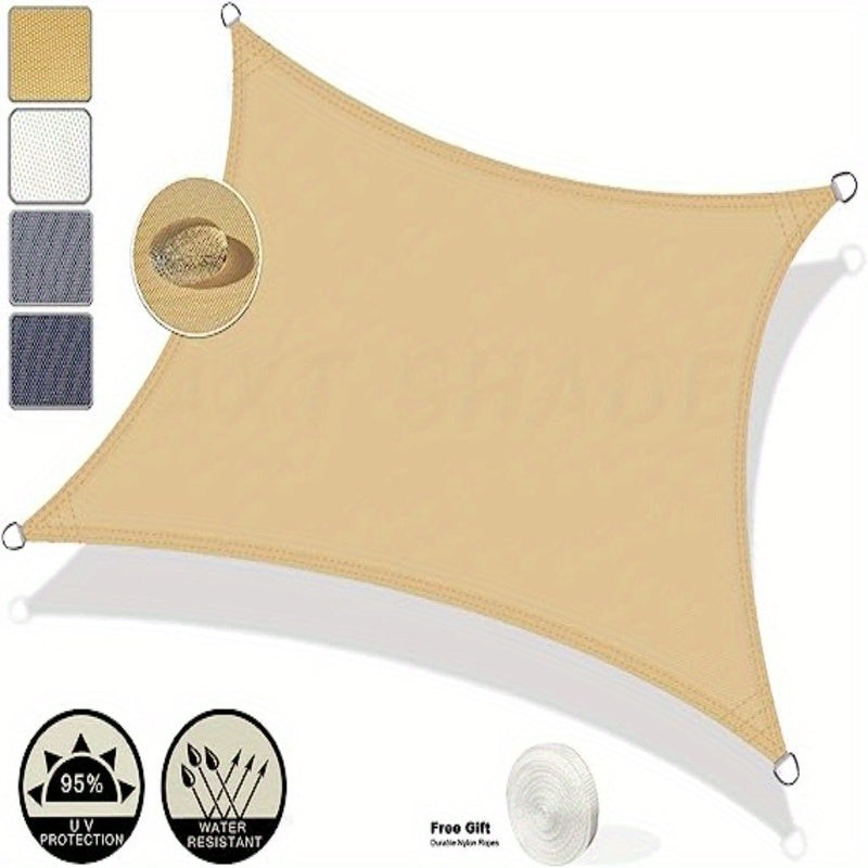 Waterproof Rectangle Sun Shade Sail 3x3m with Rope