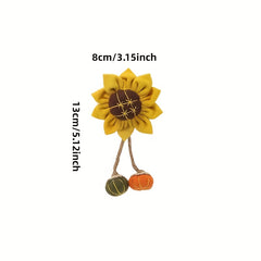 Happy Face Sunflower Pin Bag Accessories for Girls
