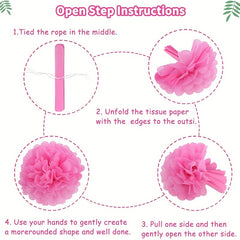 13pcs Flamingo Hawaiian Party Decoration Set