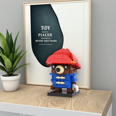121pcs Bear Building Blocks Set in Red Movie Themed ABS Material