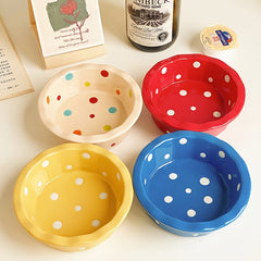 Ceramic Polka Dot Baking Bowl Pasta Plate