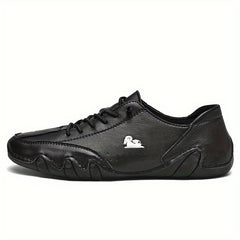 Men's Solid Low Top Boots Non Slip Lace Up Casual Shoes