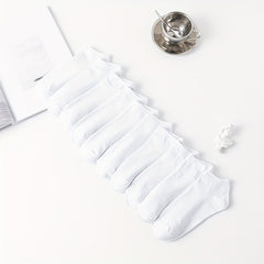 10 Pairs Low Cut Ankle Socks Soft & Lightweight Sports Women's Stockings