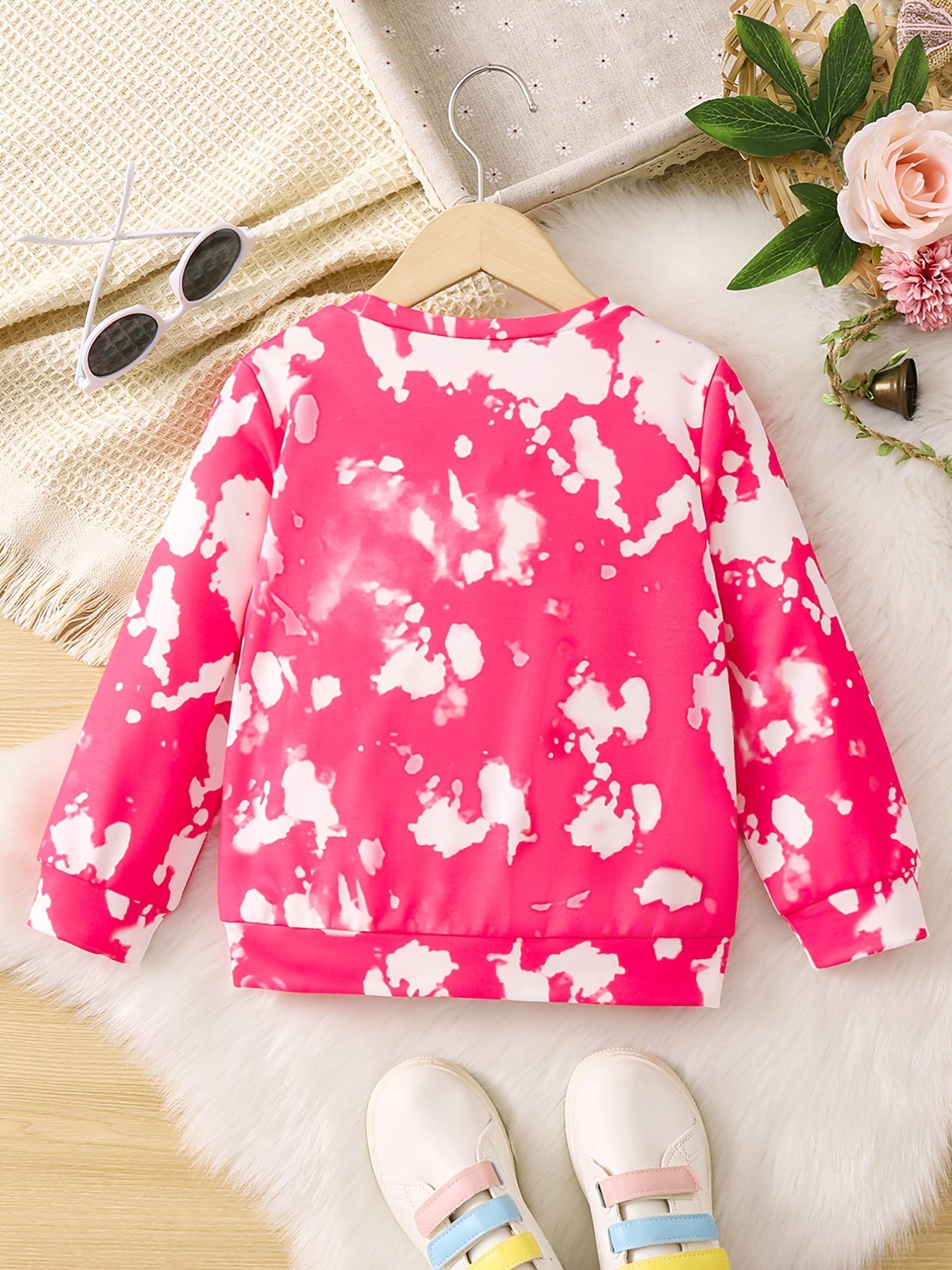 100Days Smarter Letter Graphic Girls Crew Neck Top Long Sleeve Sweatshirt