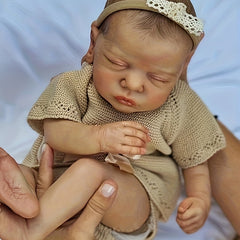 19" Reborn Baby Doll Finished Soft Touch 3D Skin Hand Draw Hair