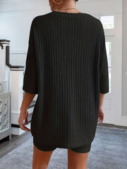 Ribbed Lounge Set Top & Shorts Women's Loungewear