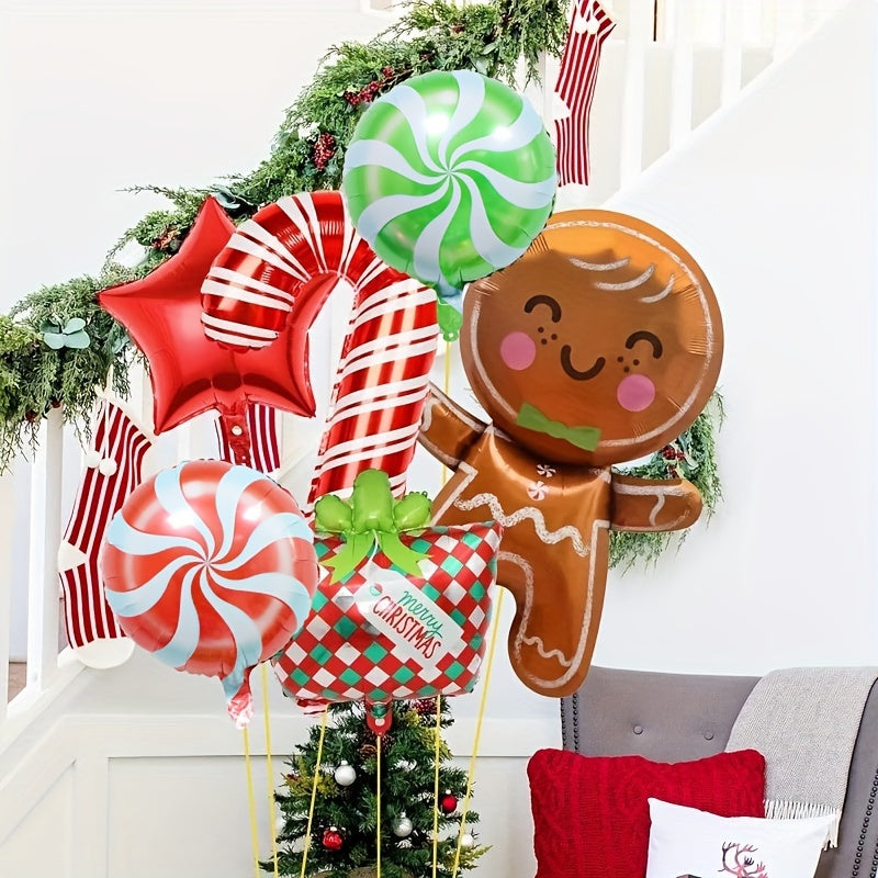 Christmas Balloons Pack Of 6pcs Foil Balloons