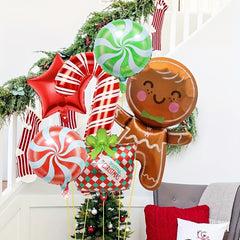 Christmas Balloons Pack Of 6pcs Foil Balloons