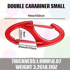 10pcs Mini Spring Keychain Buckles Camping Hiking Tools
