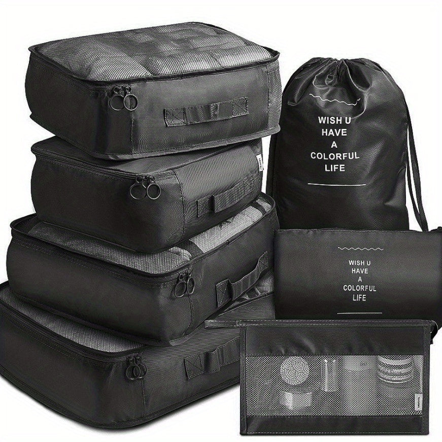 8pcs Lightweight Handheld Packing Cubes Clothing Underwear Shoes Storage Bag