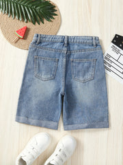 Boys Ripped Denim Shorts for Summer Kids
