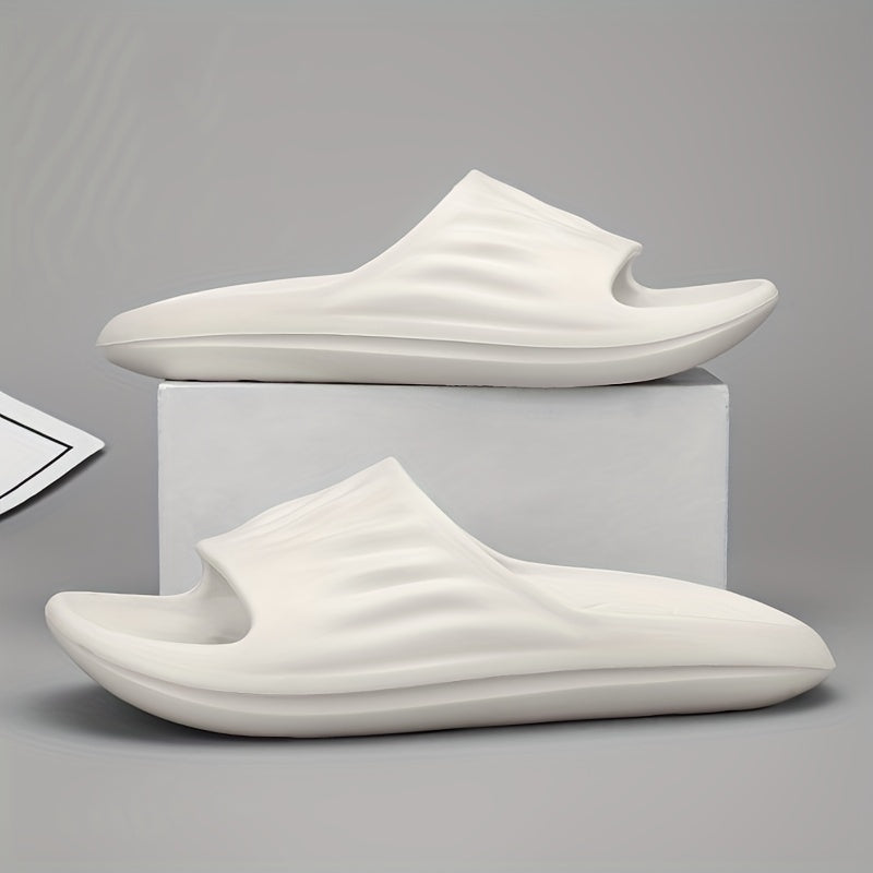 Men's Solid Non Slip Open Toe Slippers All Seasons