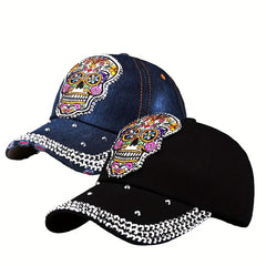 Skull Couple Baseball Cap Cartoon Patch Dad Hat Y2K Hip Hop Sun Hats