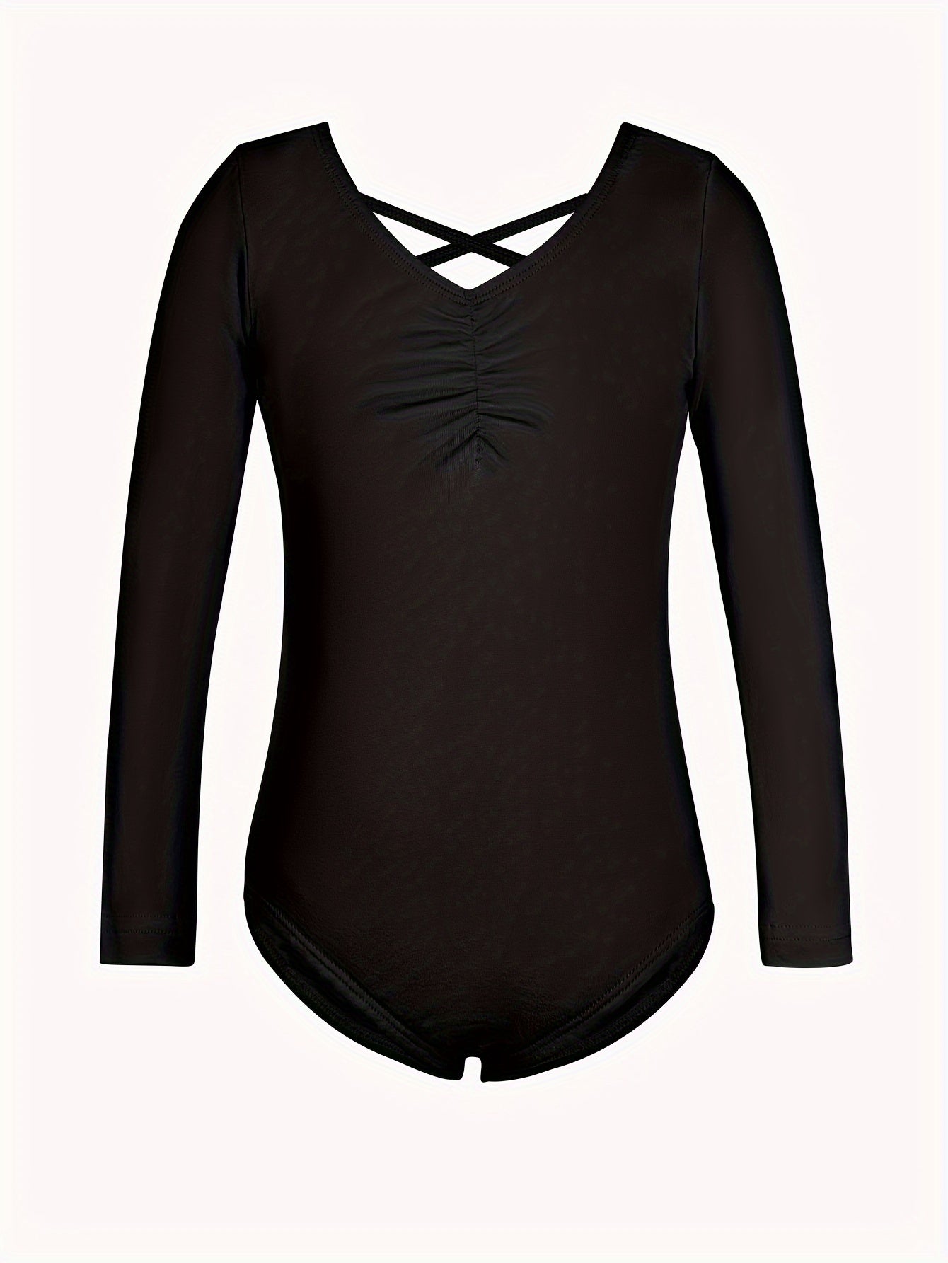 Girls 95 Cotton Solid Long Sleeve Ballet Leotard Comfy Dance Suit