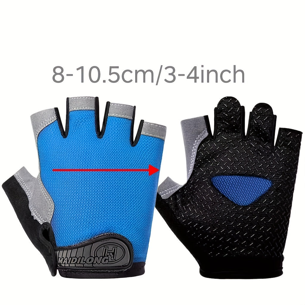 1 Pair Non Slip Half Finger Sports Thin Fitness Mountaineering Fishing Gloves