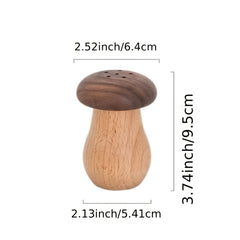 Walnut Wood Mushroom Shaped Toothpick Dispenser Holder