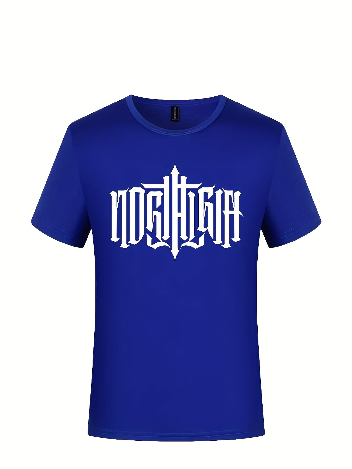 Stylish Letters Print Round Neck T shirts Causal Sports Tees For Men