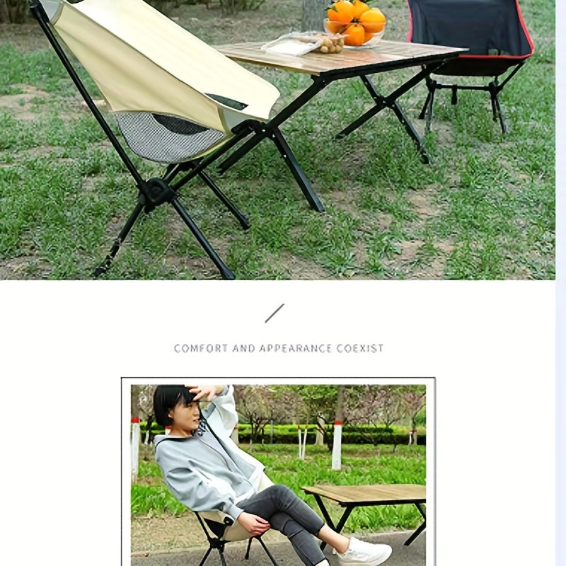 Portable Folding Backrest Chair for Outdoor Camping Barbecue Beach Fishing