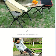 Portable Folding Backrest Chair for Outdoor Camping Barbecue Beach Fishing