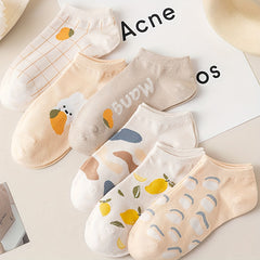 6 Pairs Cute Fruit Low Cut Ankle Socks Women's Stockings