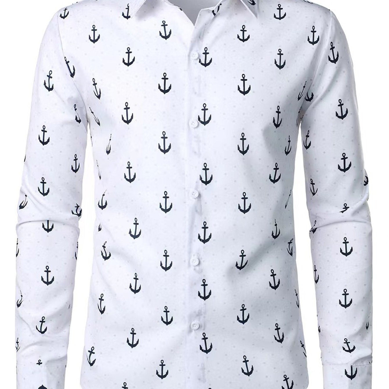 Floral Print Men Long Sleeve Casual Blouse