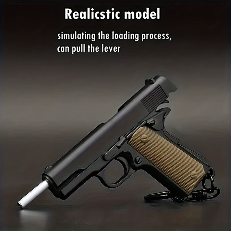 Pistol Shaped Keychain Portable Plastic Model Gift For Men Boyfriends