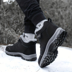 Snow Shoes Wear Resistance Non Slip Plush Lined Furry Slip On Snow Boots