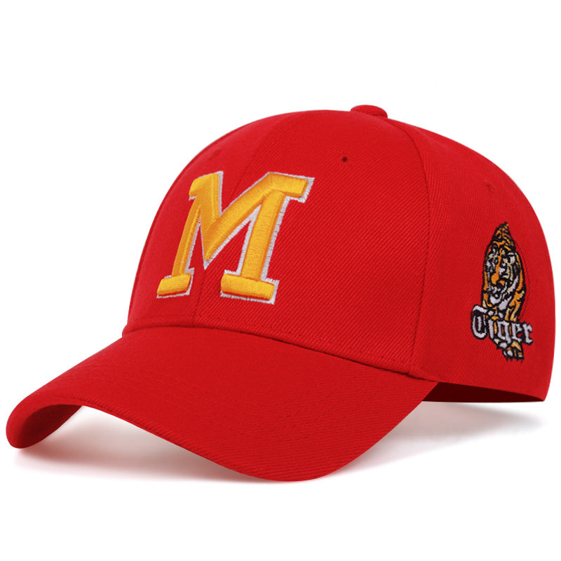 Men's M Letter Baseball Cap Tiger Hat