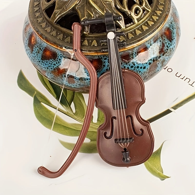 Mini Violin Model Toy House Decoration Musical Instrument DIY Handicraft