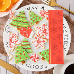 Christmas Printed Handkerchiefs Cartoon Party Paper Towels 20pcs