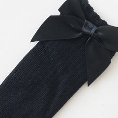 Girls Bow Knit Socks for Autumn & Winter