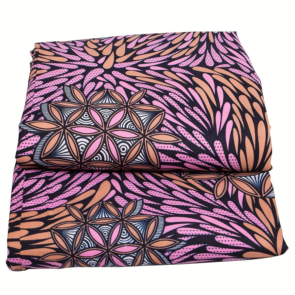 African Ethnic Wax Dye Printing Fabric Full Polyester Double Sided Print Cloth