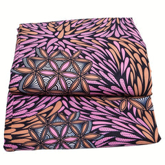 African Ethnic Wax Dye Printing Fabric Full Polyester Double Sided Print Cloth