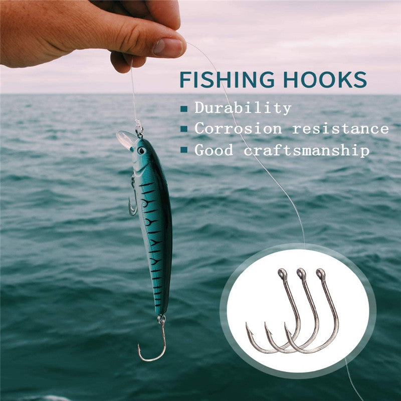 100pcs Fish Hooks Strong and Versatile for Saltwater and Freshwater Fishing