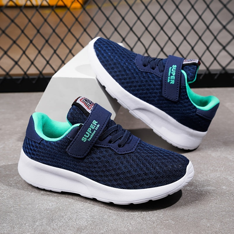 Girls' Hook And Loop Fastener Running Shoes