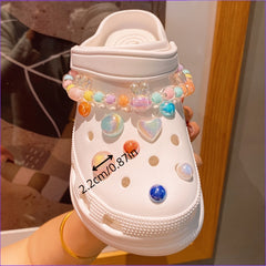 Rabbit Bead Chain & Glitter Shoe Buckles for Clogs DIY Decoration