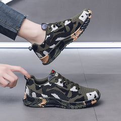 Camo Lace Up Running Sports Shoes Platform Sneakers Women's Footwear