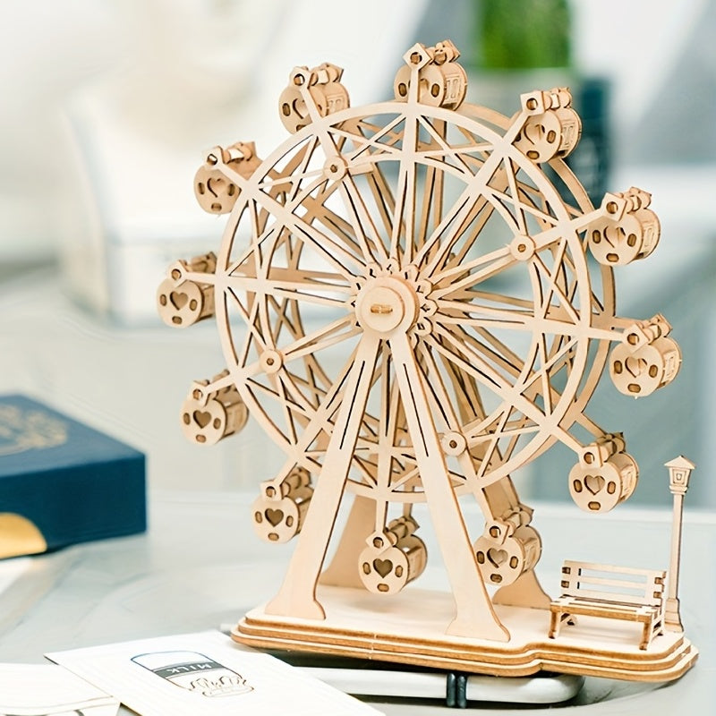 3D Wooden Puzzle Ferris Wheel Kit Educational Birthday Gift