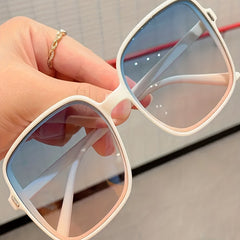 Men's Square Large Frame Sunglasses With Case