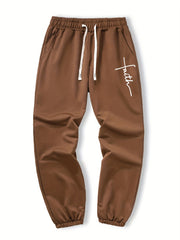 Men's Faith Print Joggers With Pockets - Casual Waist Drawstring Sweatpants